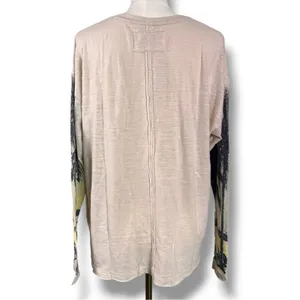 Free People Oversized Bohemian Palm Tree Kai Long-Sleeve Top Tee XL NWT Beach thumbnail 7