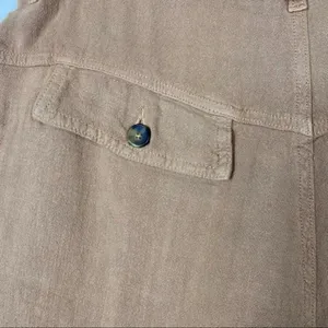 Free People Faded Love Tan Linen Blend Trouser Pants thumbnail 6
