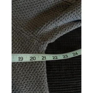 ANA Gray Cold Shoulder‎ Cable Knit Round Neck Long Sleeve Sweater Size XL H/L thumbnail 6