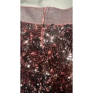 Anthropologie Sequin Midi Skirt‎ 4 Pink Rose Gold Metallic Party Holiday New thumbnail 6