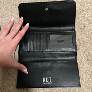Kut from the Kloth Slim Striped Tri-fold Wallet thumbnail 2