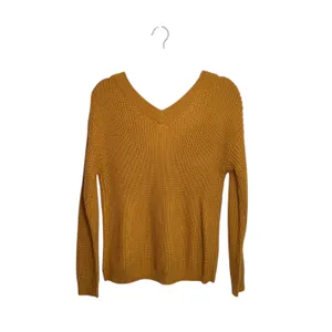 Maurices Highland Henley Sweater Solid Mustard Yellow V-neck Knit thumbnail 5