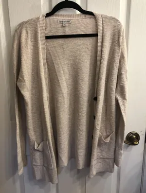 American Eagle Beige Cardigan thumbnail 1