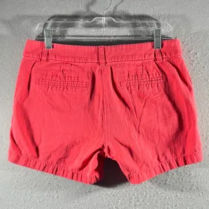 1035 | J.Crew Coral Pink Cotton Chino Summer Casual‎ Shorts Women 6 thumbnail 2