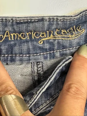 American Eagle Y2K Denim Roll Up Capri Sz 4 thumbnail 8