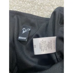 Windsor Black Satin Fit-and-Flare Spaghetti Strap Cutout Dress Size 5/6 thumbnail 8