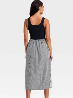 a new day Black Tank with Black-and-White Gingham Midi dress, size XL pinups thumbnail 6