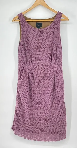 Maeve Anthropologie Lilac Lace Eyelet‎ Sheath Dress Women's Size 6 Sleeveless thumbnail 1