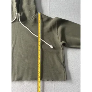 Wild Fable Womens Olive Green Cropped‎ Hoodie Raw Hem Pullover Sweatshirt Small thumbnail 9