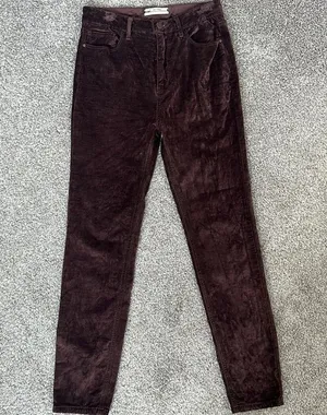We The Free Free People Brown Velour Skinny Jean thumbnail 1