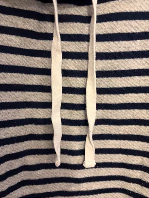 Old Navy Navy and Grey Striped Cowl Neck Sweater thumbnail 4