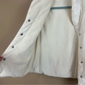 Vintage Lee Winter White Cream Puffer Vest Large Casual Cozy Outdoors Cabincore thumbnail 9