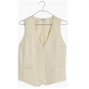 Madewell Satin Vest Top, Ivory/Cake‎ Batter, Size 10, NWT thumbnail 3