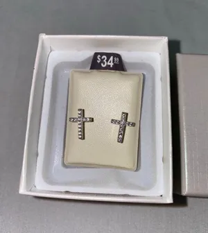 NEW Cross Earrings Silver thumbnail 2