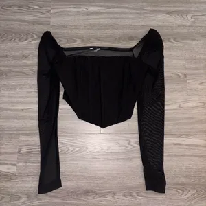 Princess Polly Beverly Corset Mesh Long Sleeve Top thumbnail 5