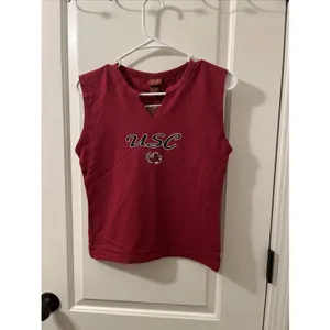 Red Oak South Carolina Gamecocks USC Womens Juniors Sleeveless V-neck T-shirt thumbnail 6