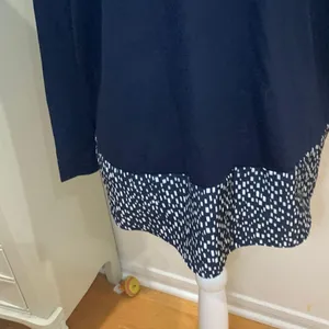 Ann Taylor Womens Navy & White Long Sleeve Tunic Sweater M thumbnail 5