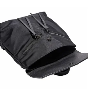 Botkier New York Black Nylon/Faux Pebbled Leather Backpack thumbnail 11