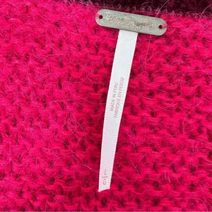 Free People All Mine Sweater Slouchy Alpaca Blend Raspberry Pink Large Oversized thumbnail 10