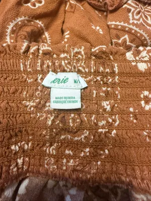 Aerie Ruffle Mini Skirt Jupiter Brown Size Medium thumbnail 4