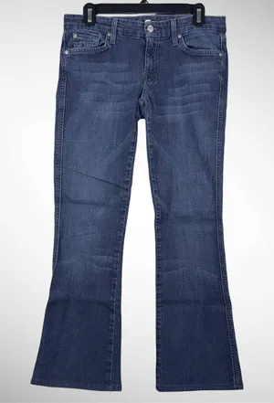 Women’s 7 For All Mankind A Pocket Dark Wash Bootcut Jeans 29 thumbnail 1
