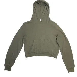 Aritzia TNA Olive Green Women's Knit Waffle Hoodie Size Large thumbnail 1