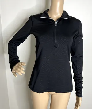 Nike Pro Hyperwarm Black Quarter Zip Top thumbnail 1