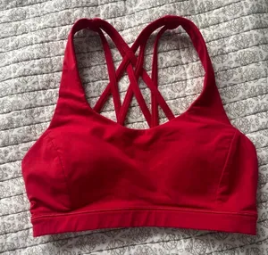 Red Lululemon sports bra thumbnail 1