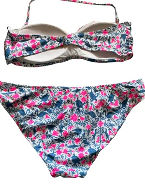 Vineyard vines two piece bikini set multicolored fish lizard pattern size large thumbnail 3