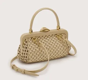 NEW | Cult Gaia Zuma Mini Woven Crossbody Tote Sand Top Handle Bag NWT $458 thumbnail 1