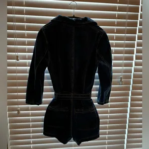 Free People Denim Long Sleeve Romper thumbnail 2