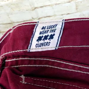 Lucky Brand Snapper Jean Womens 4 27 Burgundy USA Flare Low Rise Y2K F1RG020 thumbnail 13