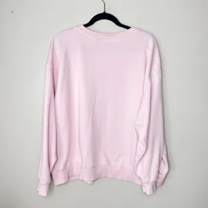 Wildfox Brunch Club XXL Pink Sweatshirt Long Sleeve Heart‎ Soft Oversized thumbnail 5