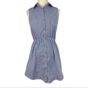 Belle du Jour Blue and White Striped Dress Small thumbnail 2
