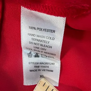Pleione Women's XL Red Long Sleeve V-Neck Blouse Keyhole Back Top thumbnail 8