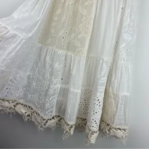 Antica Sartoria Crochet Lace Boho Mini Dress Beachy Sz S/M thumbnail 9