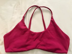 Women's Strappy Sports Bralette in Magenta thumbnail 1