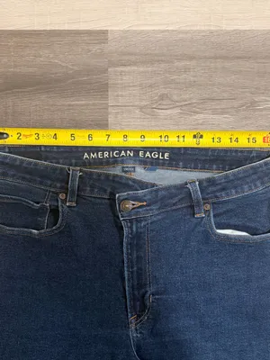 American Eagle Women’s High Rise Med Wash Blue Denim Mom Jeans Size 12 Reg thumbnail 7