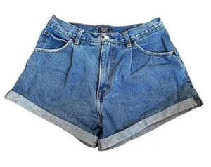 Abercrombie & Fitch Annie high rise denim shorts cuffed jean short thumbnail 1