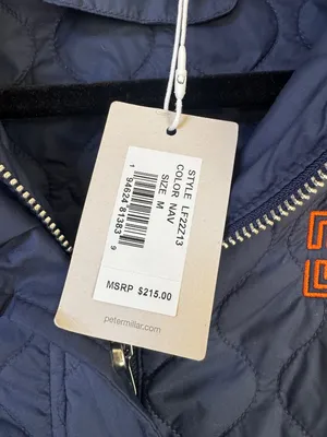 NWT Peter Millar Addison Quilted Travel Vest Navy M Medium Golf *CC customized* thumbnail 10