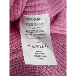 Jonathan Simkhai Whitten Pink Ribbed Knit Cropped Polo Top Size M thumbnail 11