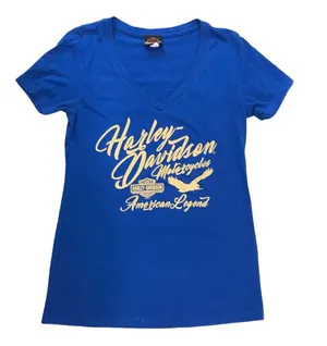 Harley Davidson Blue Windy City Tee M thumbnail 1