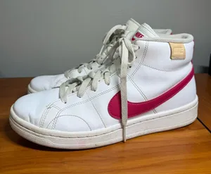 Nike Womens Court‎ Royale 2 Mid White/Rush Pink Leather Sneaker Shoe W10 thumbnail 1