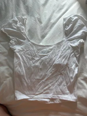 Crop Puff Hollister White Sleeve Top thumbnail 4