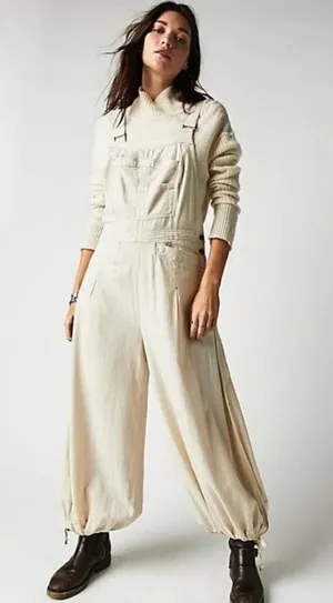 Free People Women’s Size M Follow The Sun Overalls In Morning Oak thumbnail 1