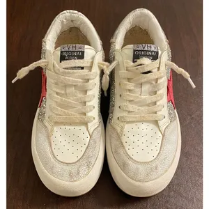Vintage Havana Ream Sneakers White Glitter Pink Star Platform‎ Distressed 8.5 9 thumbnail 2