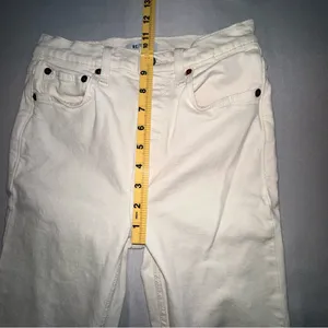 RE/DONE • 90s High Rise Ankle Crop Jeans Vintage White Denim Sz 25 thumbnail 13
