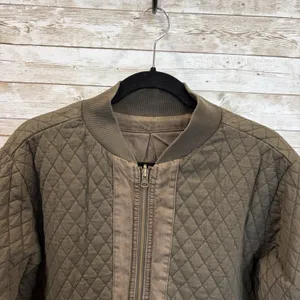 NWT‎ Young Fabulous Broke YFB Womens L Jacket Reversible Bomber Crop Army Green thumbnail 13