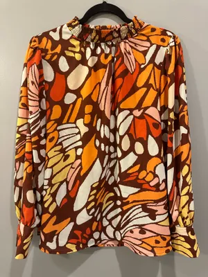 JODIFL Abstract Patterned Long Sleeve Blouse thumbnail 2