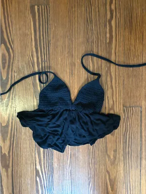 cute black halter top thumbnail 2